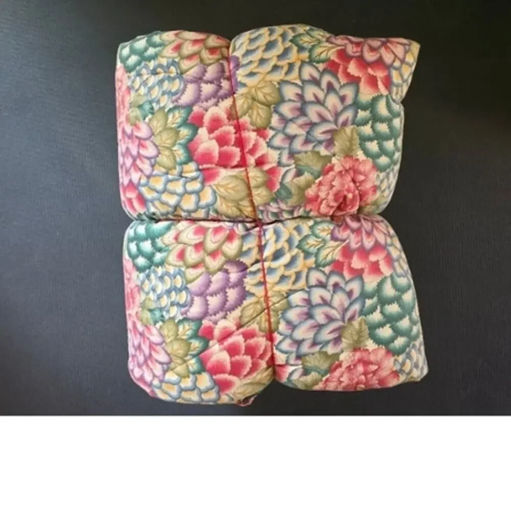 VTG Croscill Floral Chintz Reversible King Comforter & 2 Shams Cottagecore READ